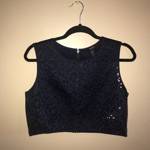 Forever 21 Floral cut out crop top/ bralette